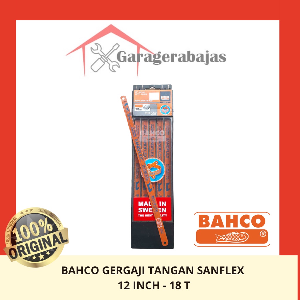 BAHCO - Gergaji Tangan Sanflex - 12 inch 18 T