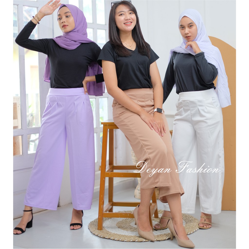 KULOT POLOS PREMIUM SCUBA // CELANA LEONY-1