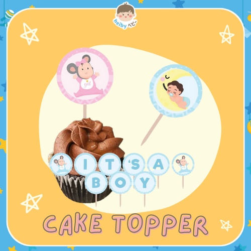 Baby Cake Topper / Baby Shower Decoration / Hiasan Kue Bayi 2