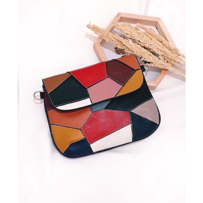 Tas Kulit Wanita ✓ Tas Perca Kerajinan Kulit Papirut Asli Sukaregang Garut