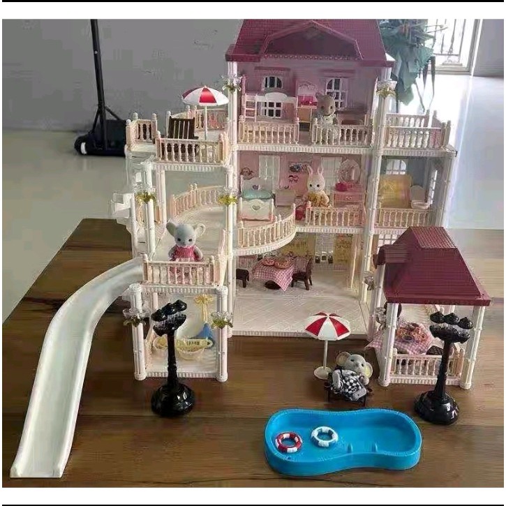 mainan rumah boneka sylvanian families alike - koala luxury villa paradise