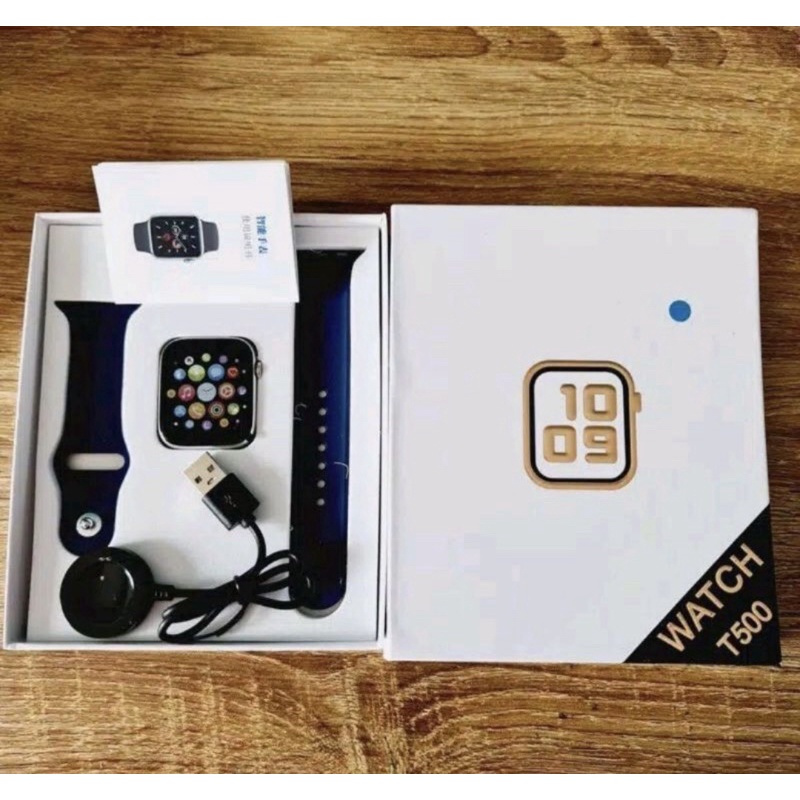 ✅GARANSI UANG KEMBALI✅Jam tangan SMARTWATCH T55 double strap bisa telfon dan ganti walpaper-T500 BIRU