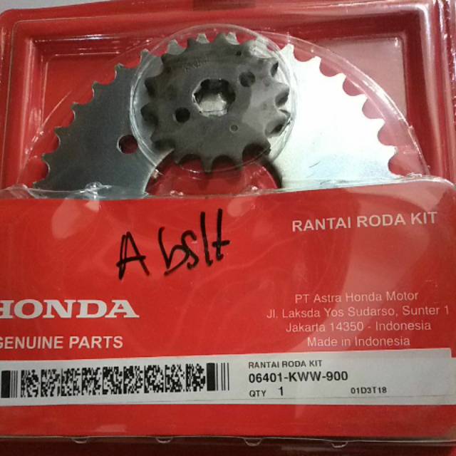 Gir Set Rantai Roda Kit Honda Revo Absolute 06401 KWW 900