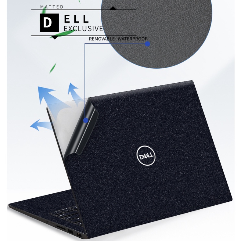 Stiker Laptop DELL Matte Hitam 3 Sisi 14 '' 15.6 '' 13 '' 13 '' 13 '' 13 5000 Seri 5590 15R 7520 Turbo 15R-3450