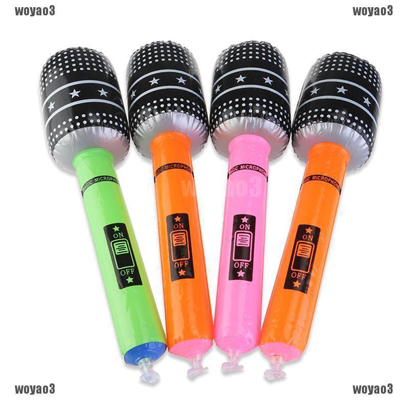 6pcs Blow up Inflatable Plastic Microphone Party Favor Kids Toy Gift JH