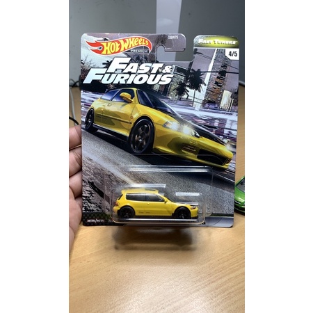 Hotwheels Fast Furious Honda Civic EG Kuning Langka Ban Karet