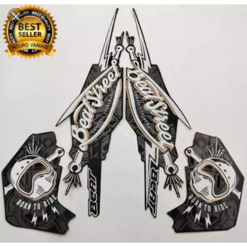 striping sticker beat street 2017 hitam