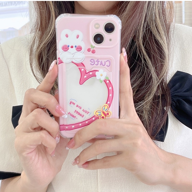 Soft Case Hp Gambar Kartun Kelinci Untuk iPhone 12 / 13pro / MAX / 11 / X / XR / XS MAX / 7 / 8plus