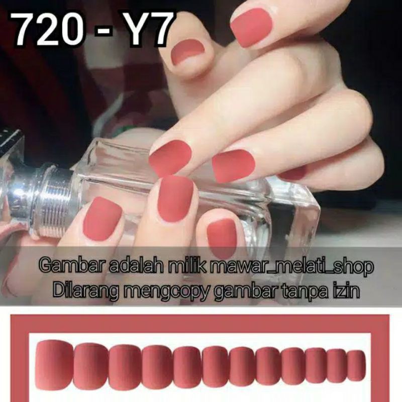 kuku palsu pendek kotak fake nail nails shorrt square mate