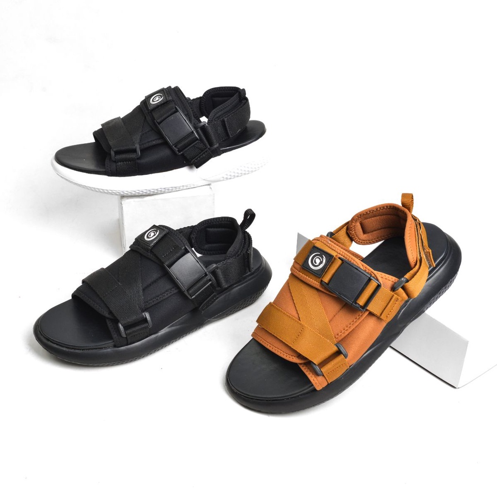 LETSIE BLACK |ManNeedMe x Greata| Sandal Gunung Pria Outdoor Sendal Travelling ORIGINAL