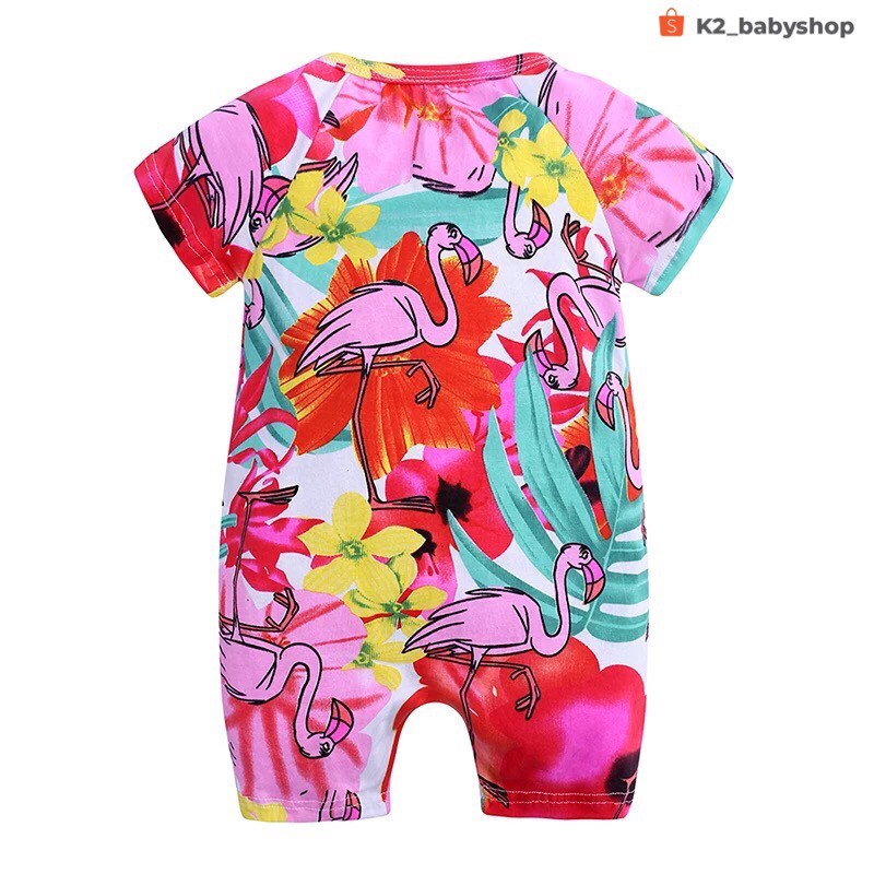 BABY K2 - BABY SHORT ZIPPYSUIT MOTIF FLAMINGO KODE 00005