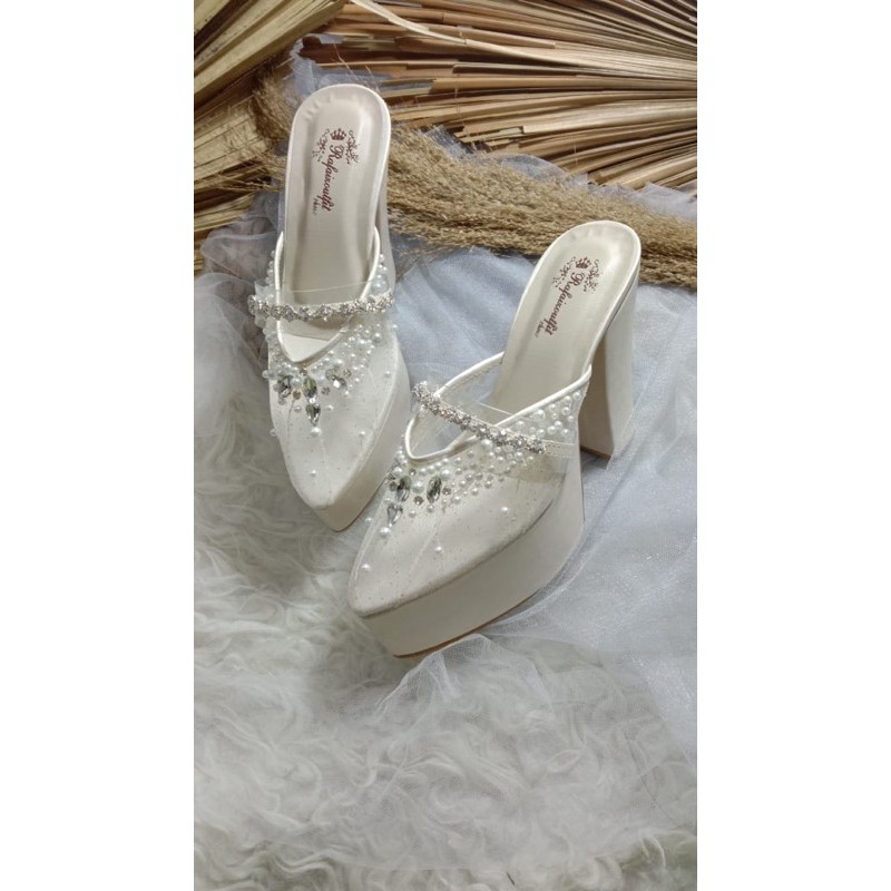 sepatu yena diamont wedding 12cm hak tahu