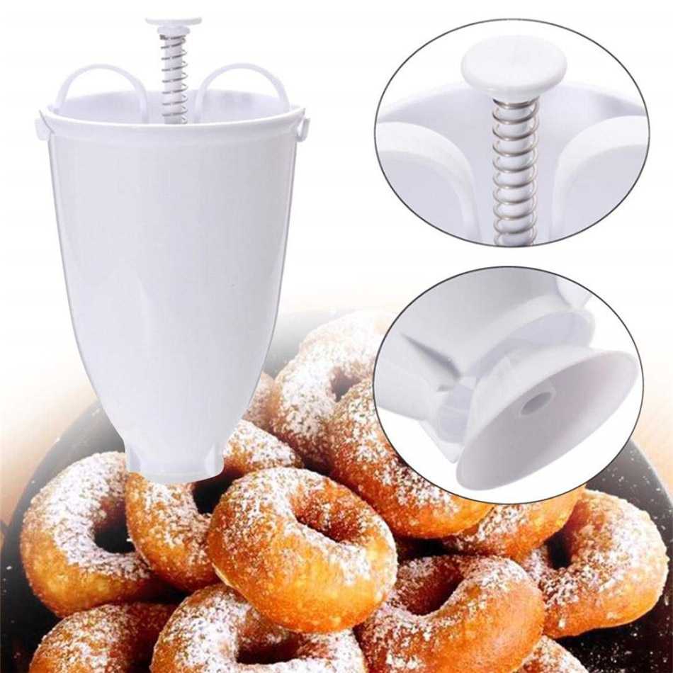 Alat Pembuat Adonan Donat DIY Drop Donut Maker Tool / Cetakan Donat Bulat Cair Anti Lengket / Alat Cetakan Donat Brownis Huruf Kayu Mini Karakter / Alat Pencetak Donat Kue Praktis / Alat Membuat Kue Donat Silikon Anti Leleh Tebal Murah Original