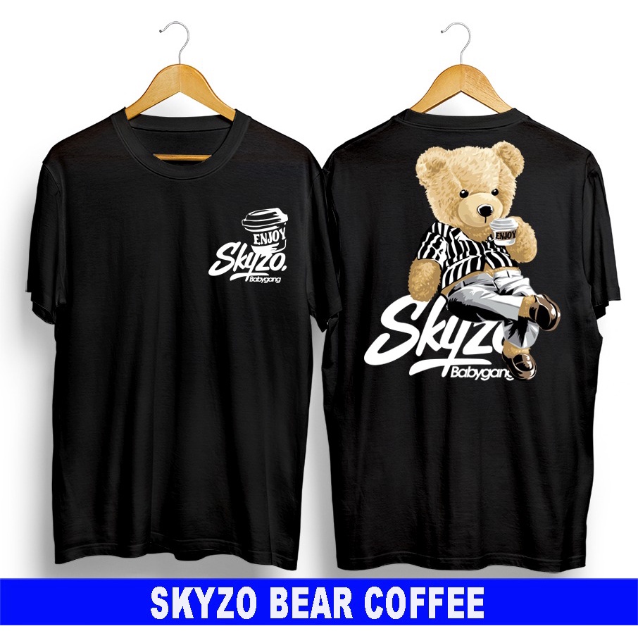 Kaos murah Kaos distro murah baju  distro pria t-shirt murah combed30s SKYZO BEAR WASIT