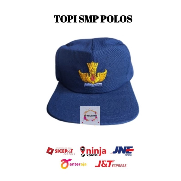 TOPI SMP BORDIR BIRU FULL