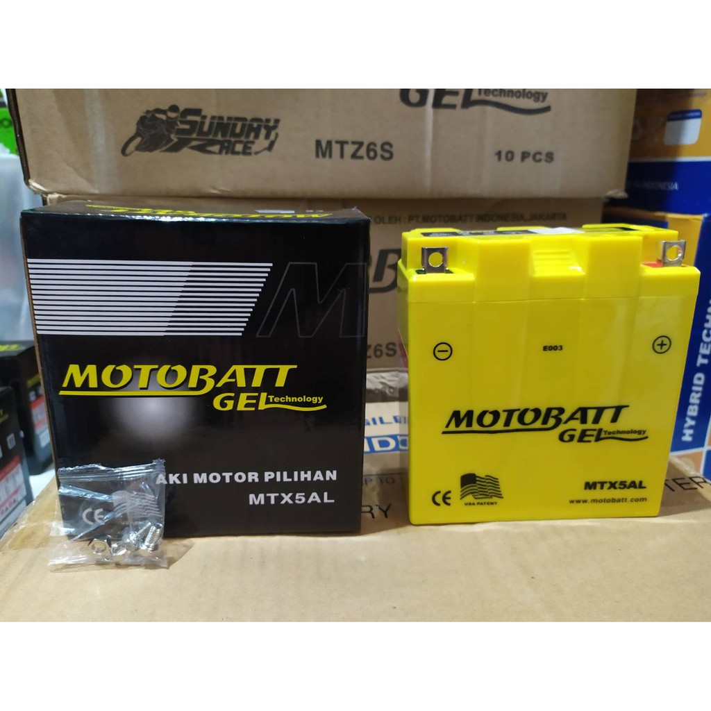 Aki Motor Yamaha Mio Sporty,Mio Smile Mottobat MTX5AL Aki Gel | Shopee
