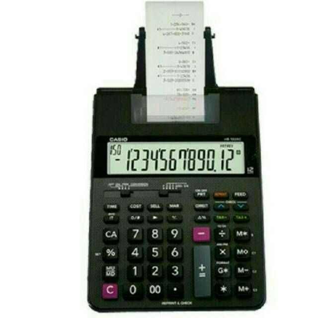 Paket Hemat CASIO HR-100RC - Print kalkulator, kertas struk &amp; tint