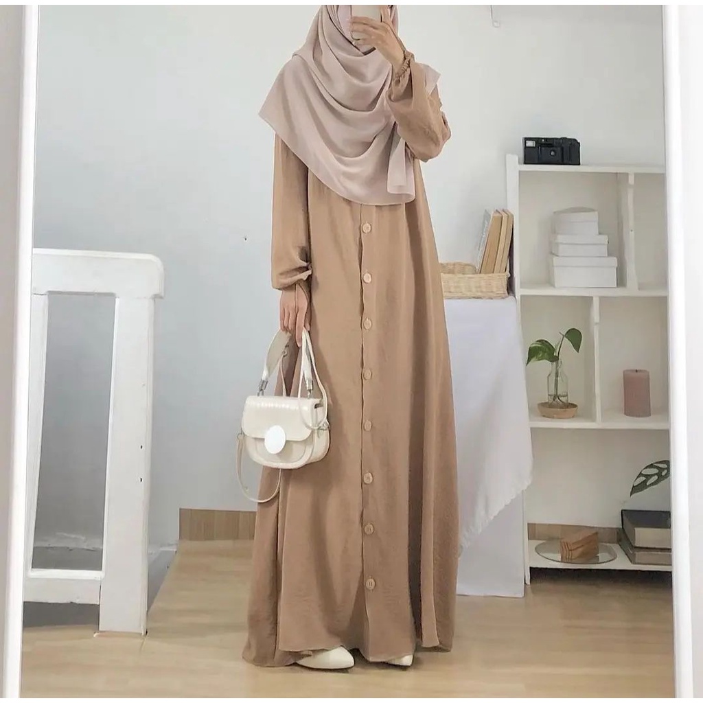 dress long // outer basic // pakaian muslim wanita