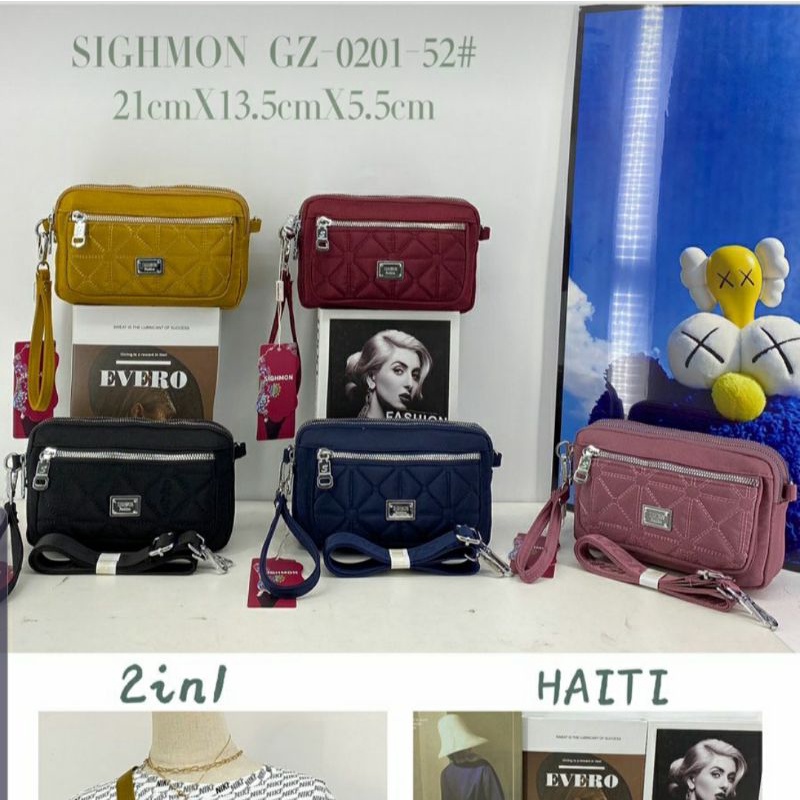 (Bisa cod)Tas wanita sighmon bisa selempang dan dompet 0201-52