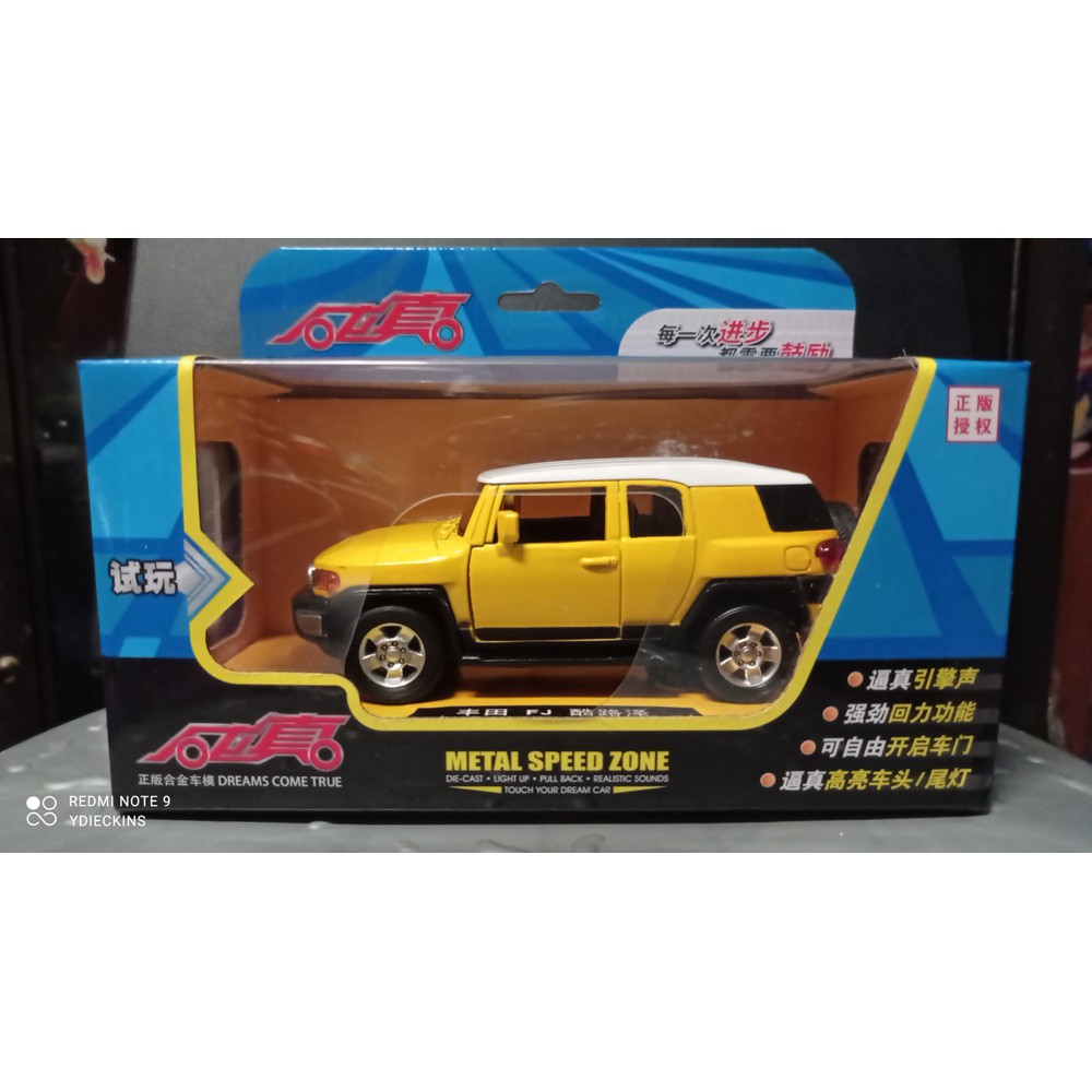 TOYOTA FJ CRUISER Diecast MSZ Miniatur Mobil Mobilan - Yellow
