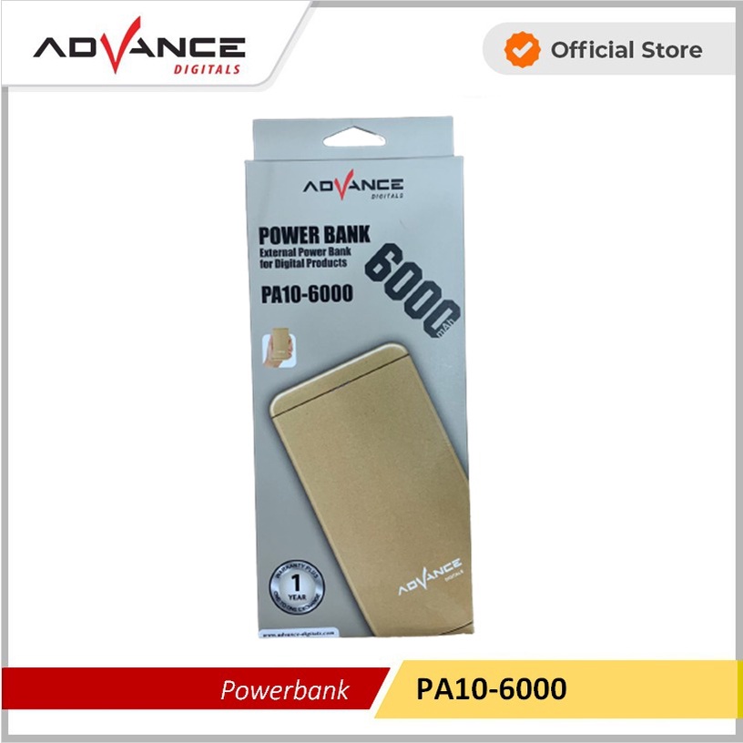 Advance Power Bank Slim PA10 6000mAh Powerbank