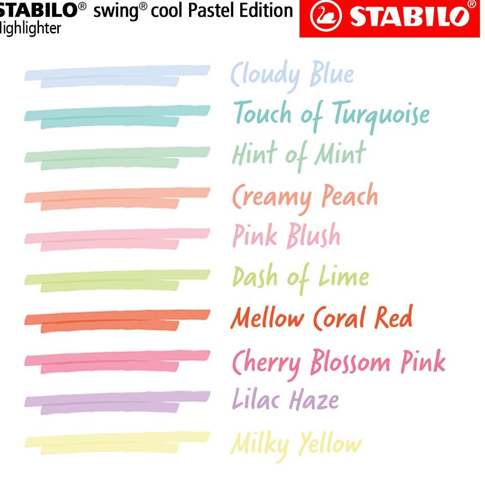 

Promo Hari ini |d23♜ STABILO Swing Cool Pastel / Mix Colors / Highlighter