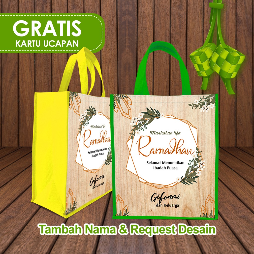 Jual Tas Souvenir / Goodie Bag Ramadhan dan Idul Fitri - Desain