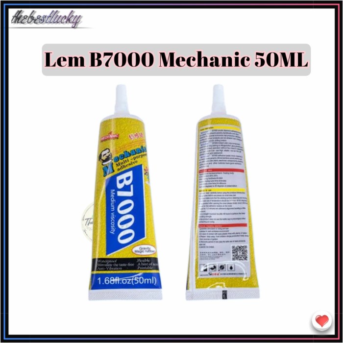 

Lem Mekanik Mechanic Lem B7000 50ML Multi fungsi Lem Kaca Touchscreen
