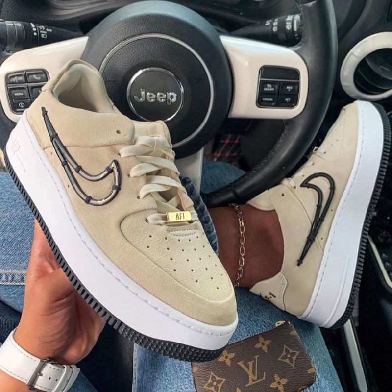 nike air force 1 sage low light cream