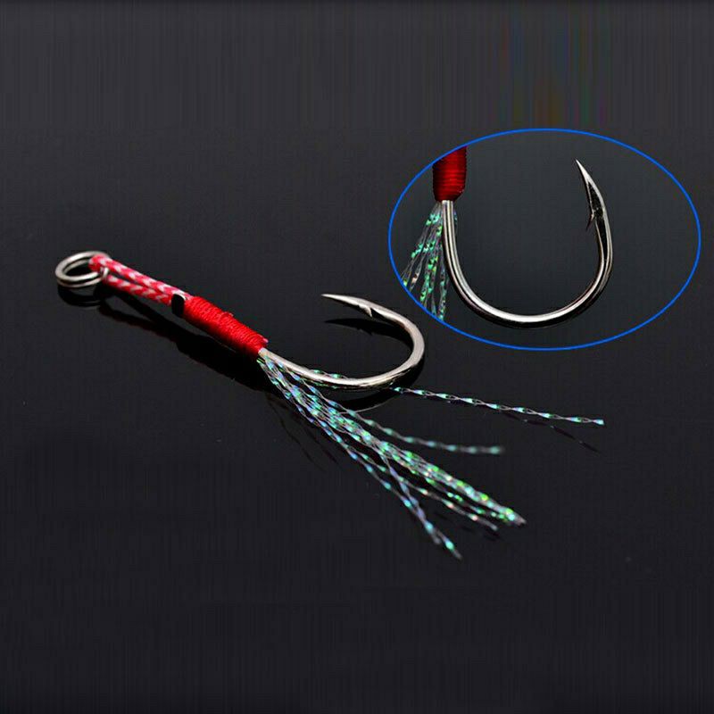 Kail Jig Assist Hook Bahan Baja Karbon Untuk Memancing