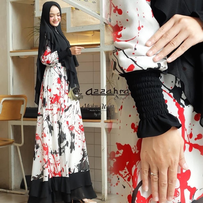 PREMIUM GAMIS SET SYARI AZZAHRA ABSTRAK