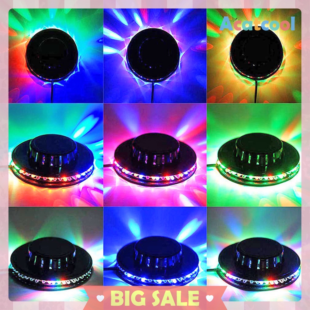 5W USB RGB Sound Activated Rotating Disco Lights LED Ball Party Stage Lamp