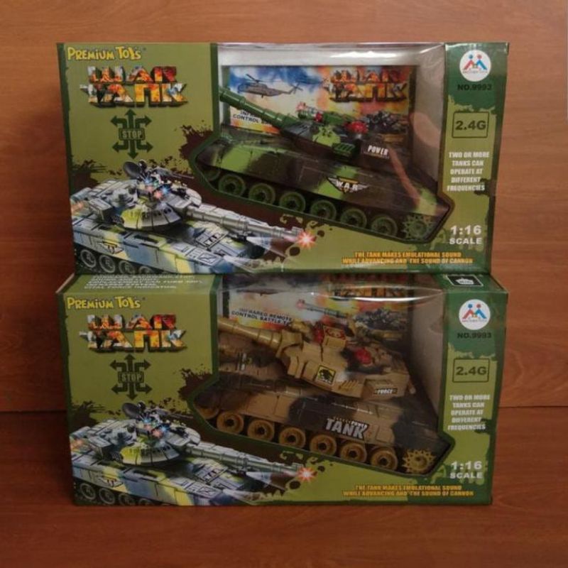 Mainan RC Mobil Tank Remote Control WAR TANK 1:16 Scale / Mainan Mobil Tank Besar