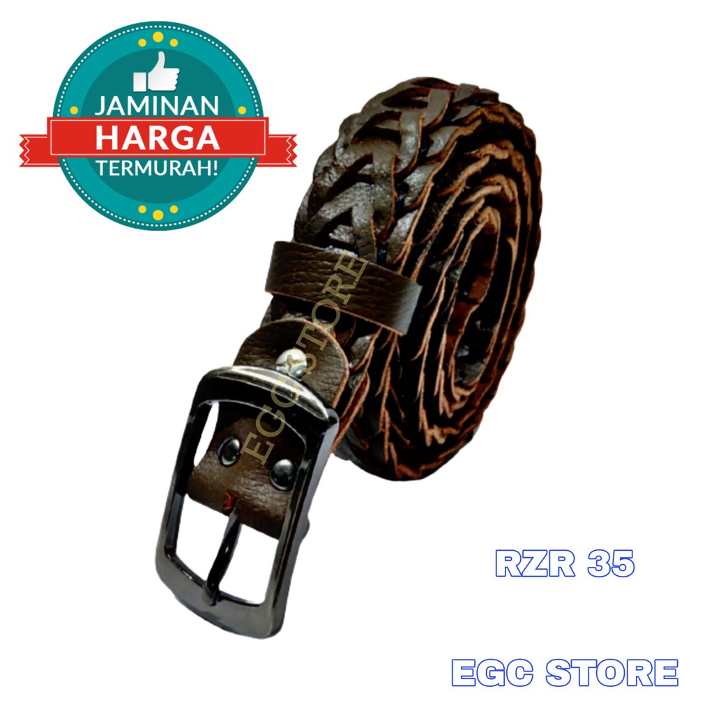 IKAT PINGGANG WANITA KULIT MODEL KEPANG / WOMEN LEATHER BELT RZR 35