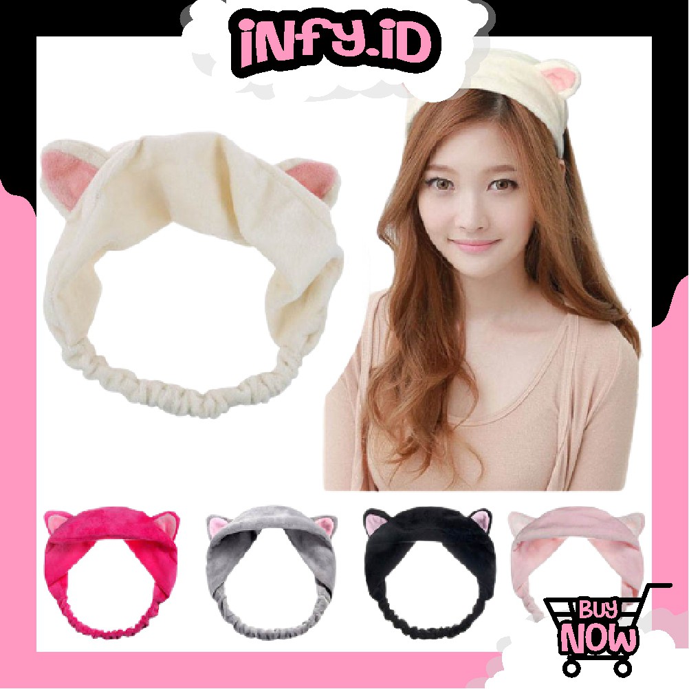 INFY- Bandana Bando Motif Kuping Hairband murah Korea Lucu Kucing Bando Headband Rambut Fashion R028