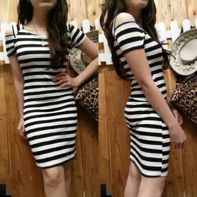 B0101 OC dress salur bhn spandek, pjg  pakaian tanah abang pgmta grosir ecer jumbo dress kasual