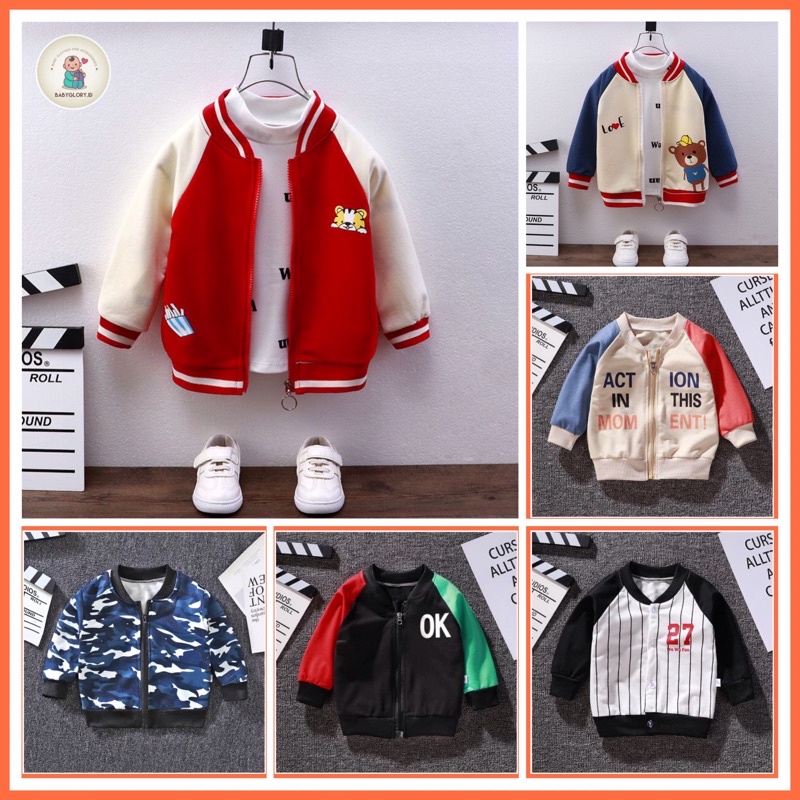 Babyglory.id ✨Jaket Anak Cowok Cewek Unisex Import / Jaket Bayi Anak / Jaket Sleting Korea Anak Bayi