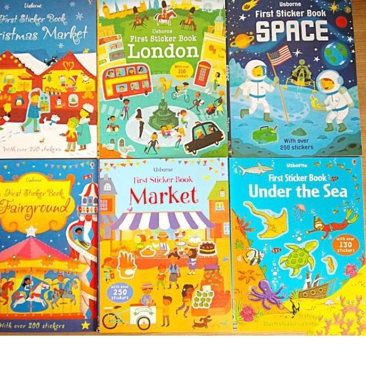 

Big Sale - USBORNE First Sticker Book Buku Stiker Anak Farmyard Tales ✔