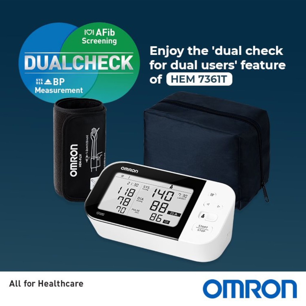 Tensimeter Digital Omron HEM-7361T / HEM 7361 T dengan Koneksi Bluetooth - Alat Ukur Tekanan Darah