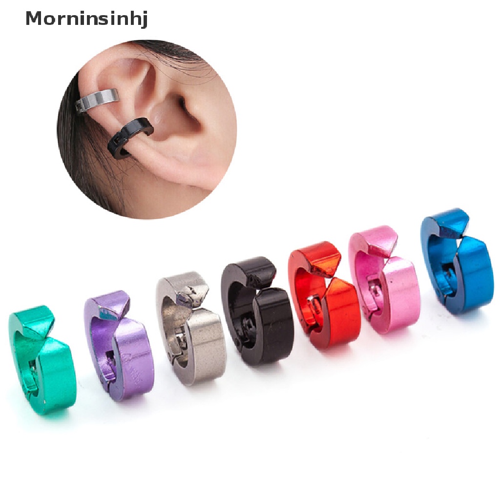 Mornin Man Klip Telinga Baja Titanium Tanpa Tindik EarsBuckle Wanita Anting Perhiasan id