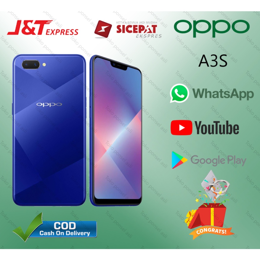 HP OPPO A3S ram 4/64GB Murah 4G LTE Smartphone GARANSI 1 TAHUN hp