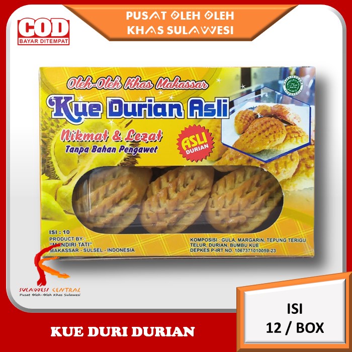 

Kue Duri Durian khas Sulawesi isi 10 biji / pcs