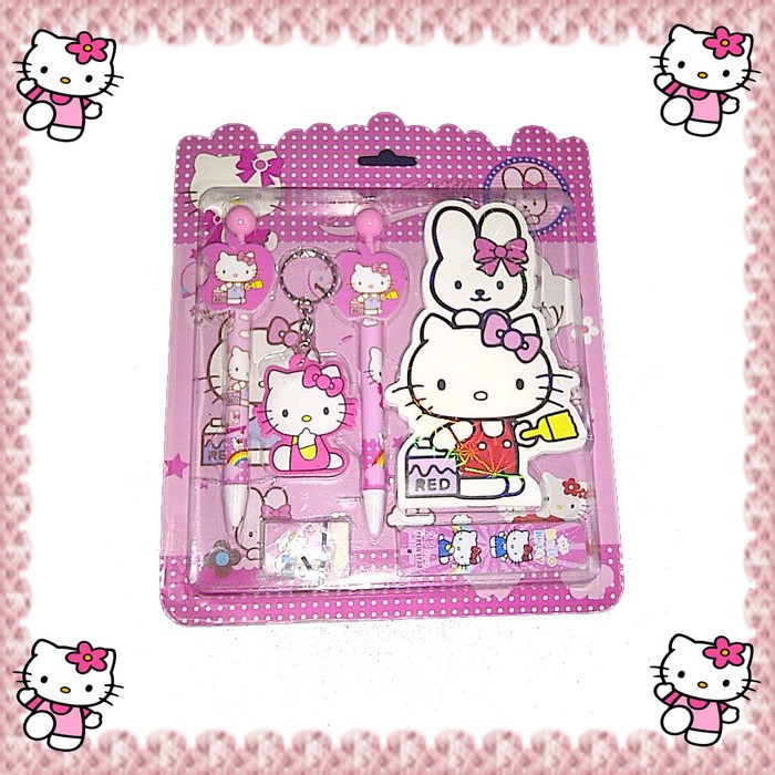

Eksklusif Stationery / Study Set / ATK / Alat Tulis Karakter Lucu Hello Kitty (5388) Orisinil