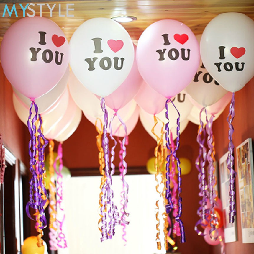 BALON LATEX I LOVE YOU (1 PACK = 100 PCS)