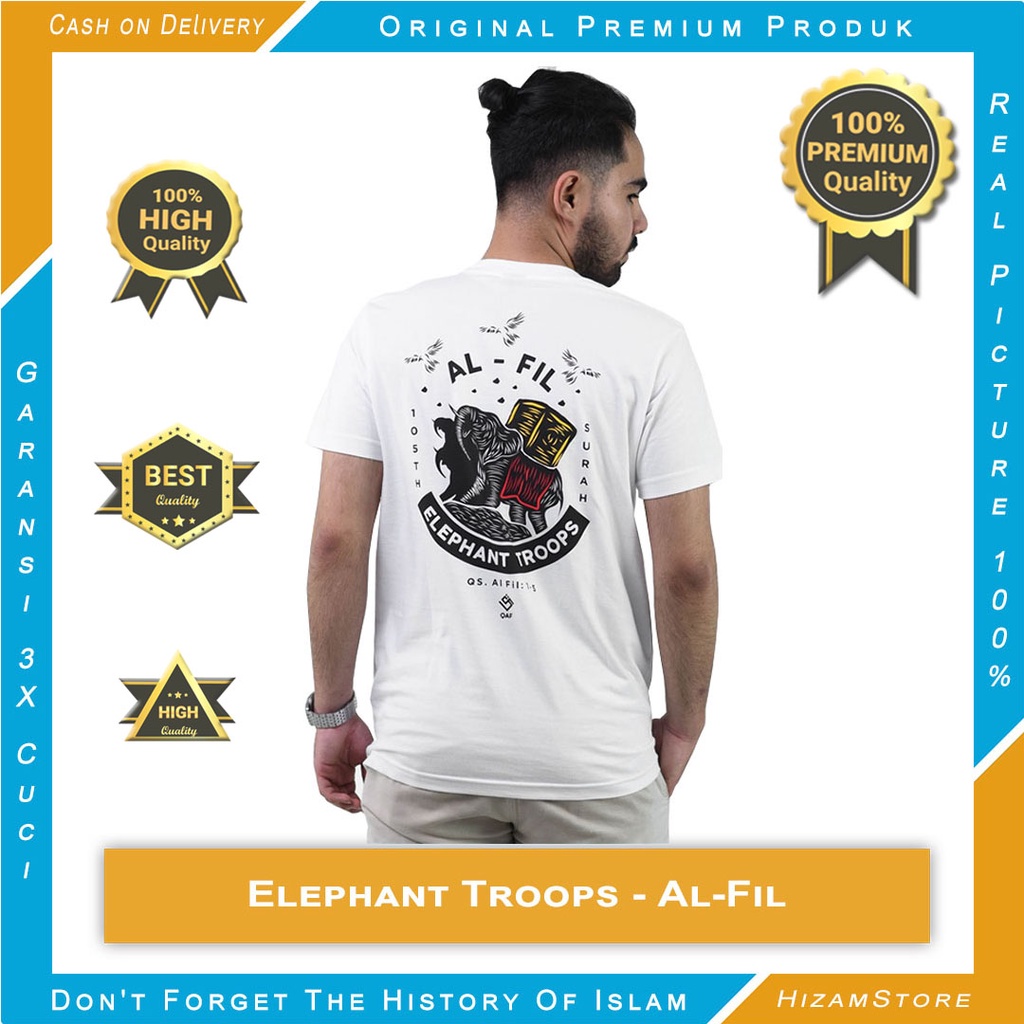 ORIGINAL PRODUK PREMIUM ❗❗❗ BERGARANSI ✔️ BAJU KAOS QAF ISLAM DISTRO ☑️ AL-FIL
