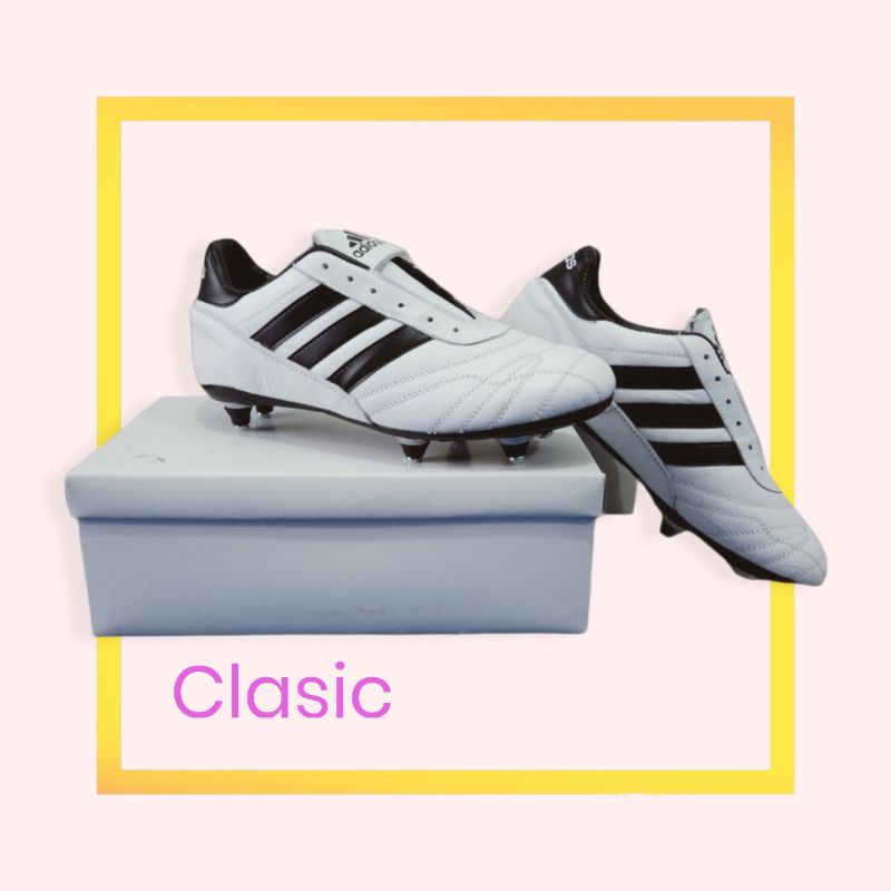 Sepatu Sepakbola Pria Adidas Predator Clasic Pull 6 Besi Sol Mika Kulit 100%