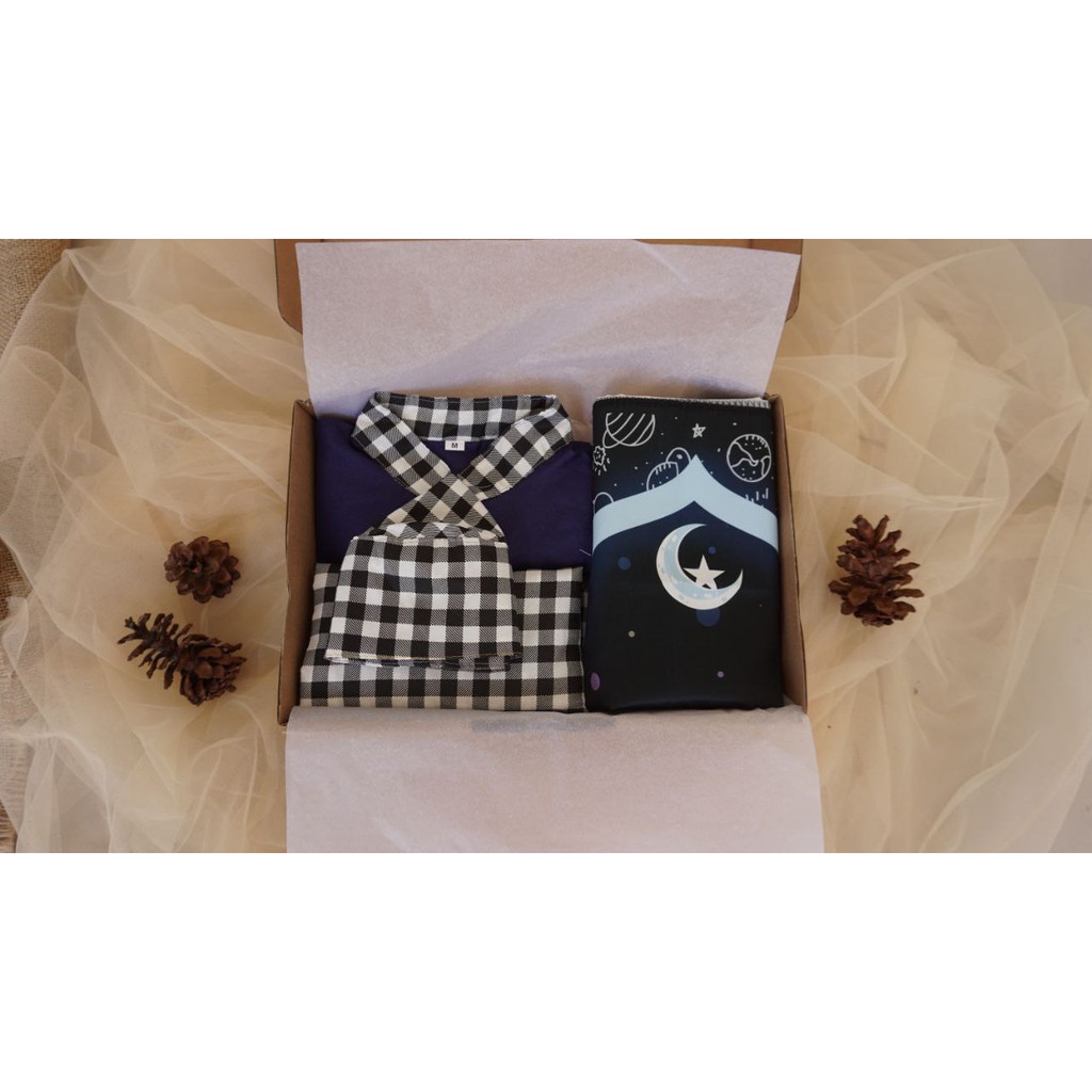 Hampers Kado Anak Lebaran Idul Fitri Alat Sholat Sajadah Sarung Baju Koko Anak Laki Laki 1 2 3 Tahun-8