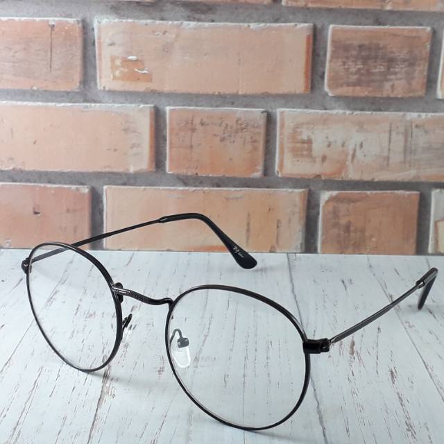 Kacamata minus frame kacamata korea bulat gratis lensa antirdiasi frame bulat trendy pria dan wanita