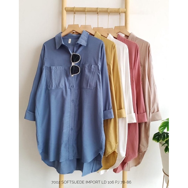 kemeja soft suede import