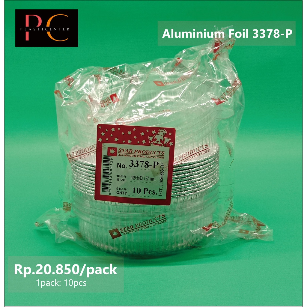 Tempat aluminium foil / kue aluminium foil / aluminium foil cup / aluminium foil tray - 3378P